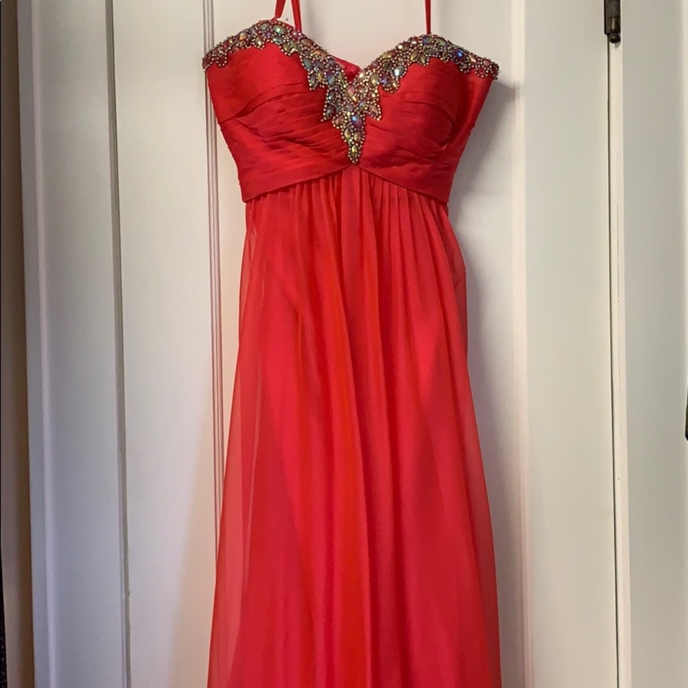 Strapless prom dress